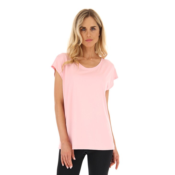 Camiseta Lotto Workout Over W Mujer Rosas | CQ842744A6