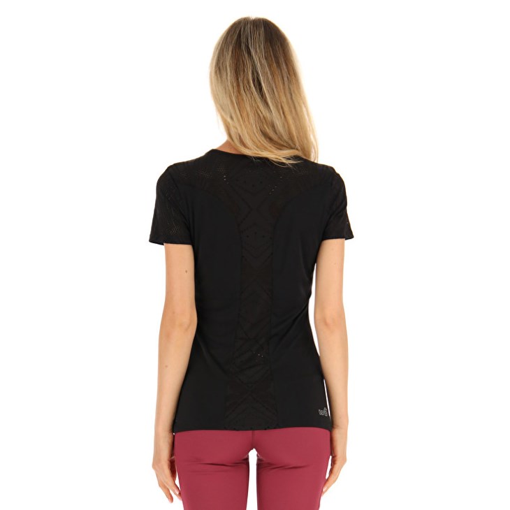 Camiseta Lotto Workout W Mujer Negras | LY788358U0