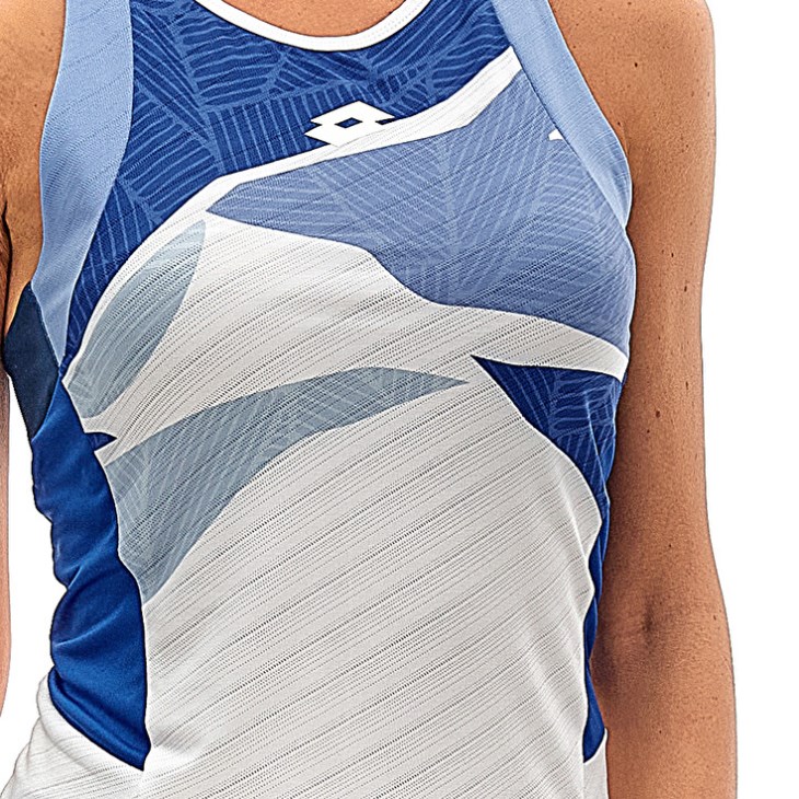 Camiseta sin Manga Lotto Tech W I D2 Mujer Blancas Azul Real Azules | OB030803N2