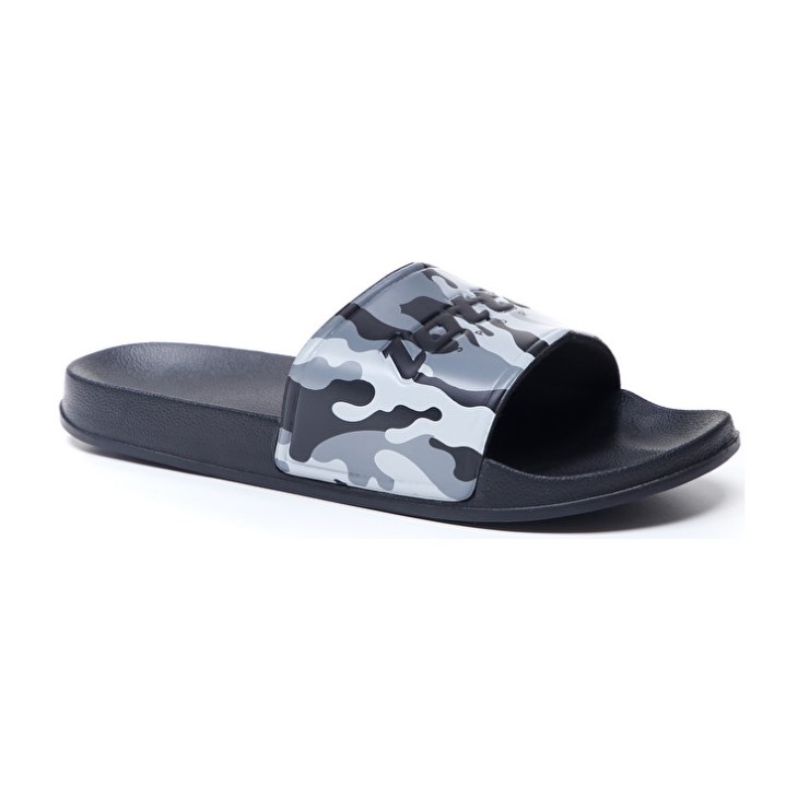 Chanclas Lotto Oceania Camo Hombre Negras Gris Gris Oscuro | DS970957K7
