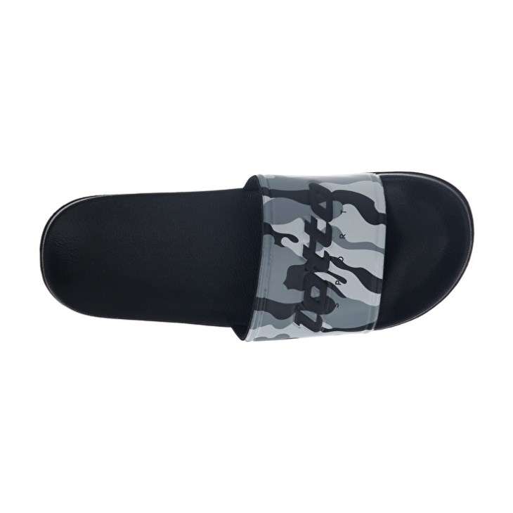 Chanclas Lotto Oceania Camo Hombre Negras Gris Gris Oscuro | DS970957K7