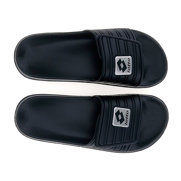 Chanclas Lotto Rico Strap II Hombre Negras Plateadas | ZJ998839K2