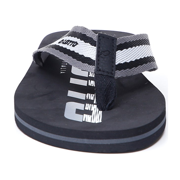 Chancletas Lotto Nevis Hombre Negras Plateadas | RN011261Z3
