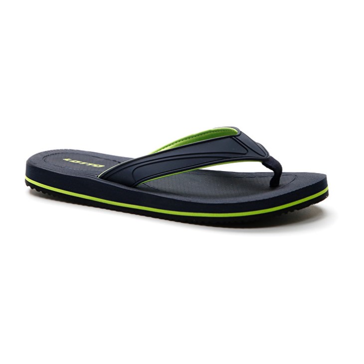Chancletas Lotto Paros Hombre Negras Verde | LU775097N0