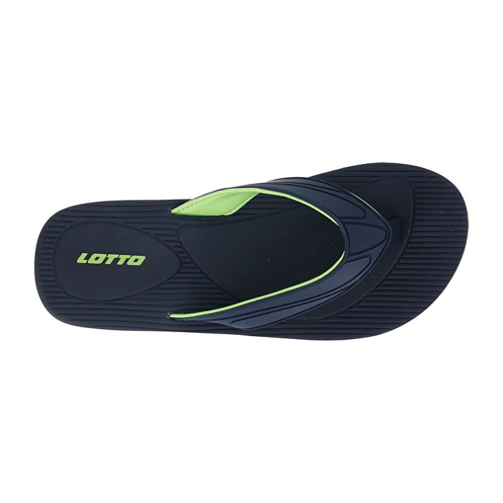 Chancletas Lotto Paros Hombre Negras Verde | LU775097N0