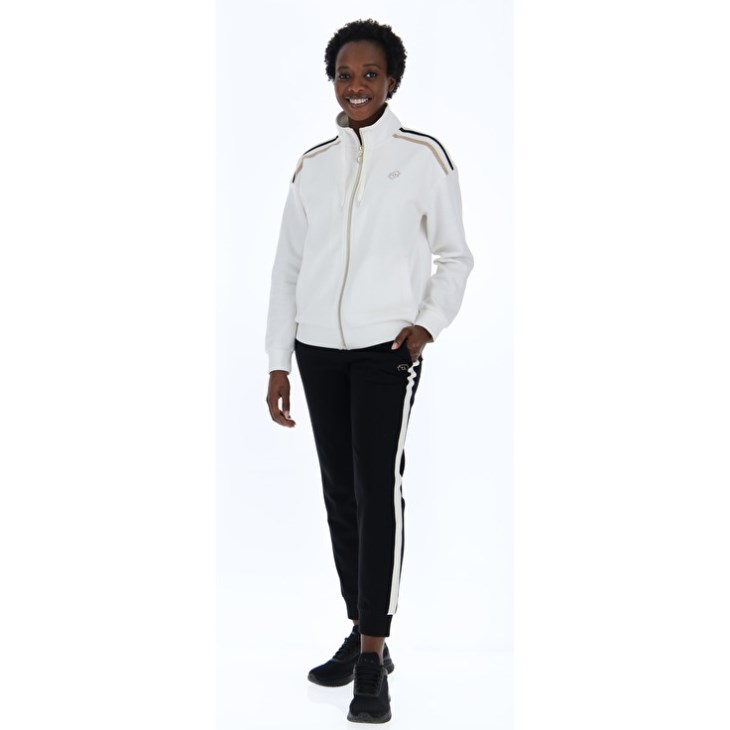 Chandals Lotto Dehia W V RIB FL Mujer Blancas Negras | VV106410I7