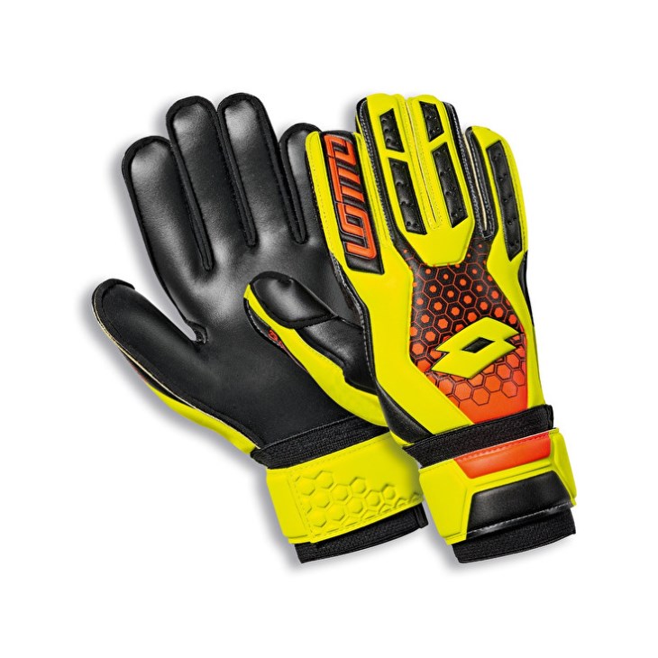 Guantes Lotto Goalkeeper GK Spider 500 Negras Amarillo | NT251105Q4