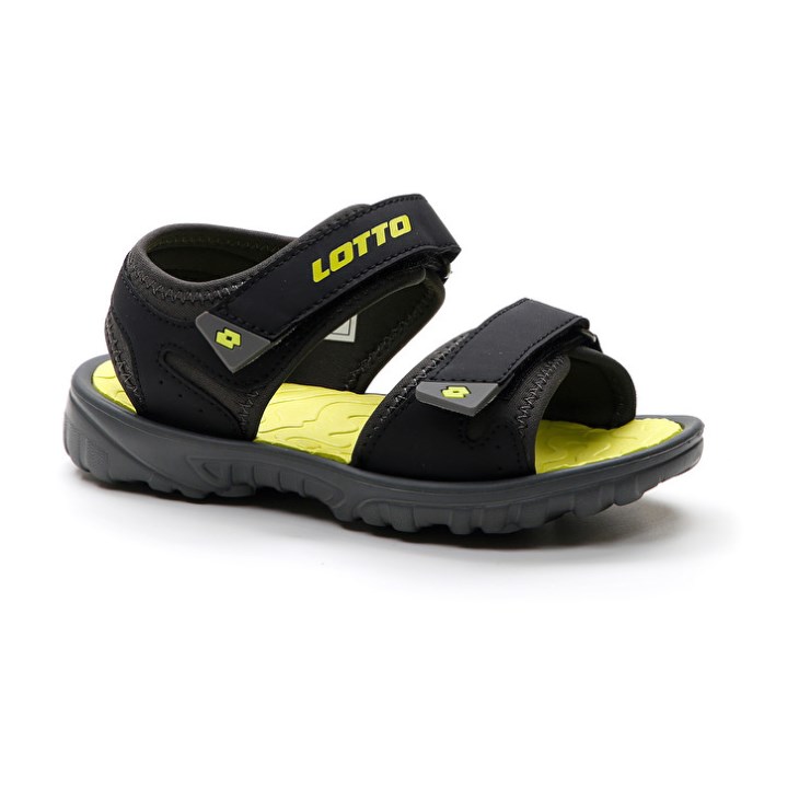Sandalias Lotto Las Rochas 1 CL Niños Negras Amarillo | WB856865F3