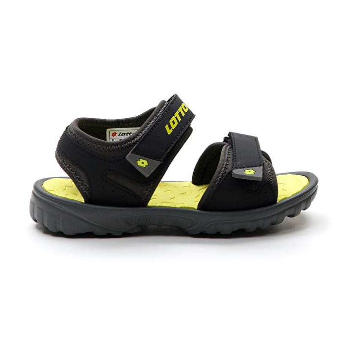 Sandalias Lotto Las Rochas 1 CL Niños Negras Amarillo | WB856865F3