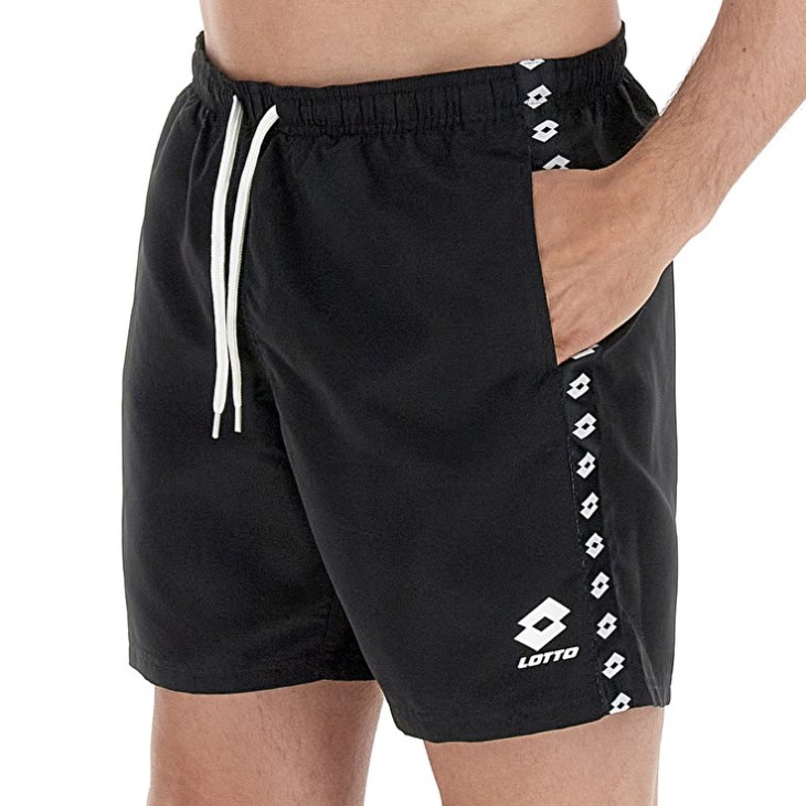 Short de Baño Lotto Beach Icon Hombre Negras | FX684438Z2