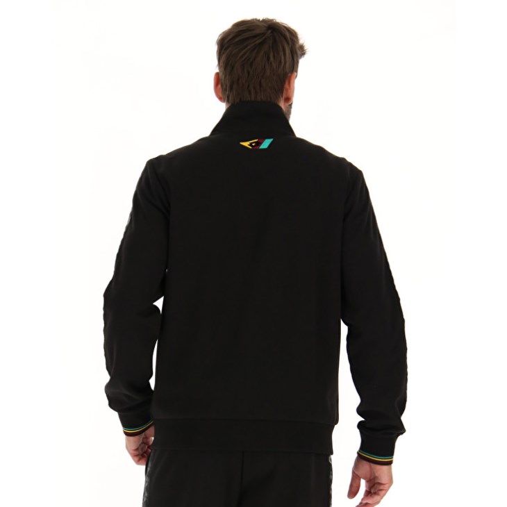 Sudadera Lotto Athletica Classic V Zip FZ Hombre Negras | EA148484P6