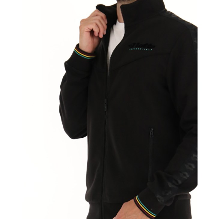 Sudadera Lotto Athletica Classic V Zip FZ Hombre Negras | EA148484P6