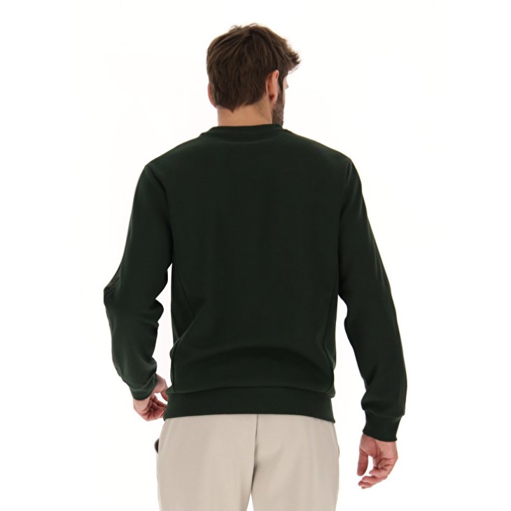Sudadera Lotto Athletica Due V Crewneck RN Hombre Verde | VF747674Z8