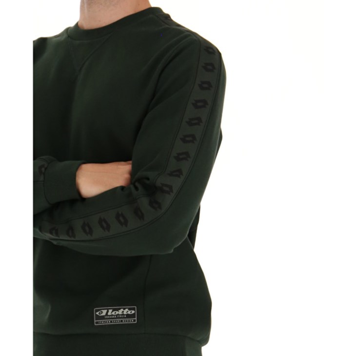 Sudadera Lotto Athletica Due V Crewneck RN Hombre Verde | VF747674Z8