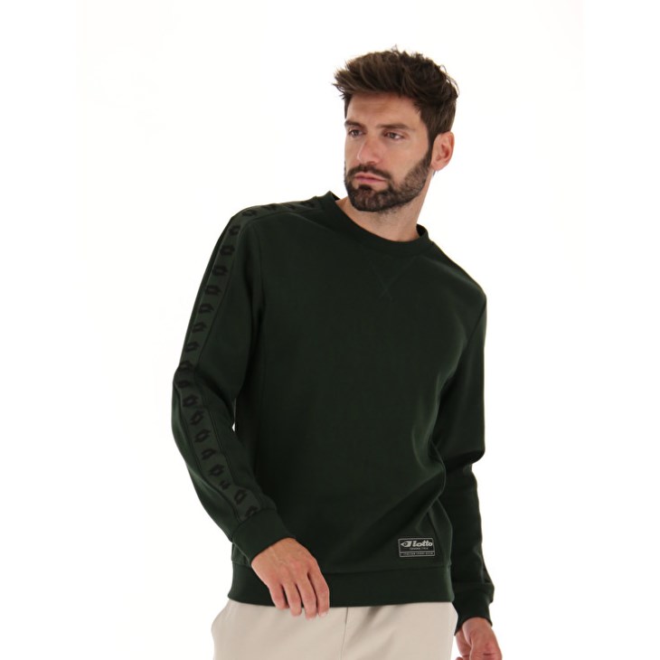 Sudadera Lotto Athletica Due V Crewneck RN Hombre Verde | VF747674Z8