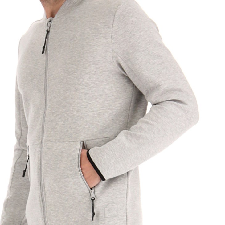 Sudadera Lotto Lab Sports Zip FZ MEL Hombre Gris | TZ166456G7