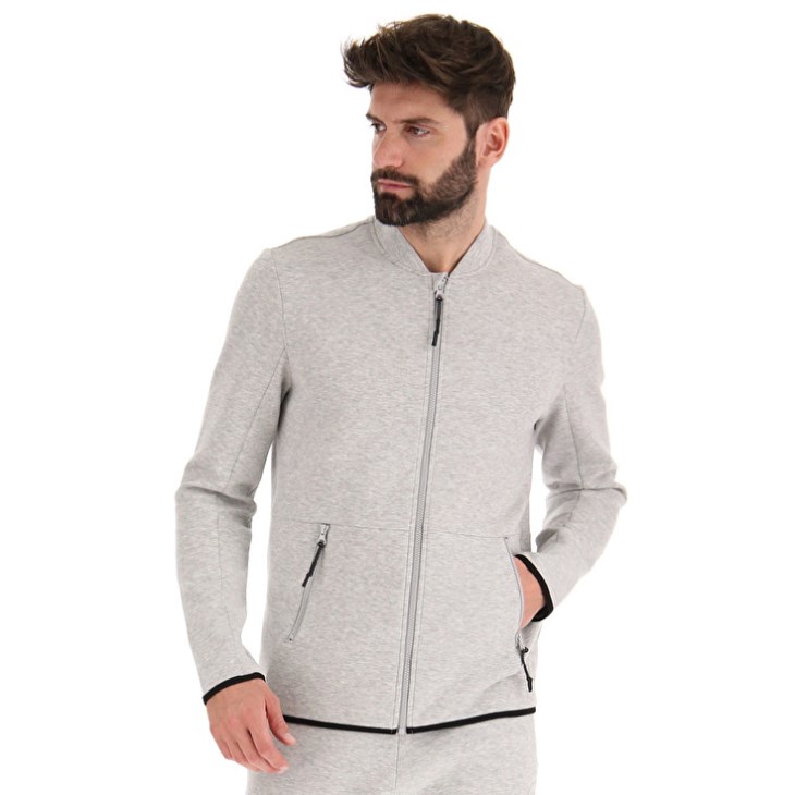 Sudadera Lotto Lab Sports Zip FZ MEL Hombre Gris | TZ166456G7