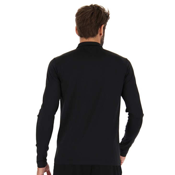 Sudadera Lotto MSP Sports Zip Hz Hombre Negras | AY007980R5
