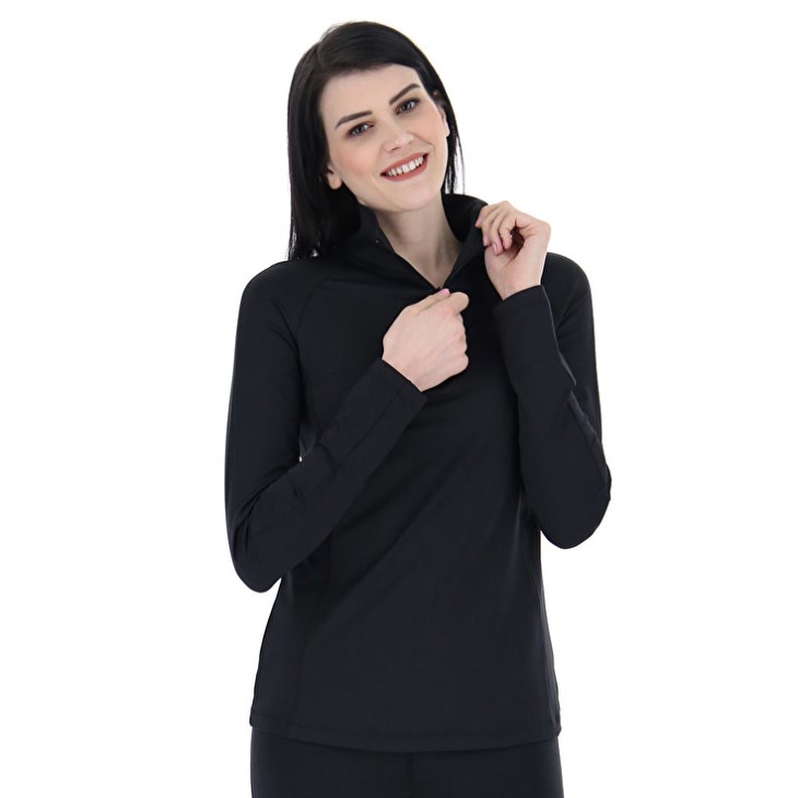 Sudadera Lotto MSP W Sports Zip Hz Mujer Negras | WZ173087H1