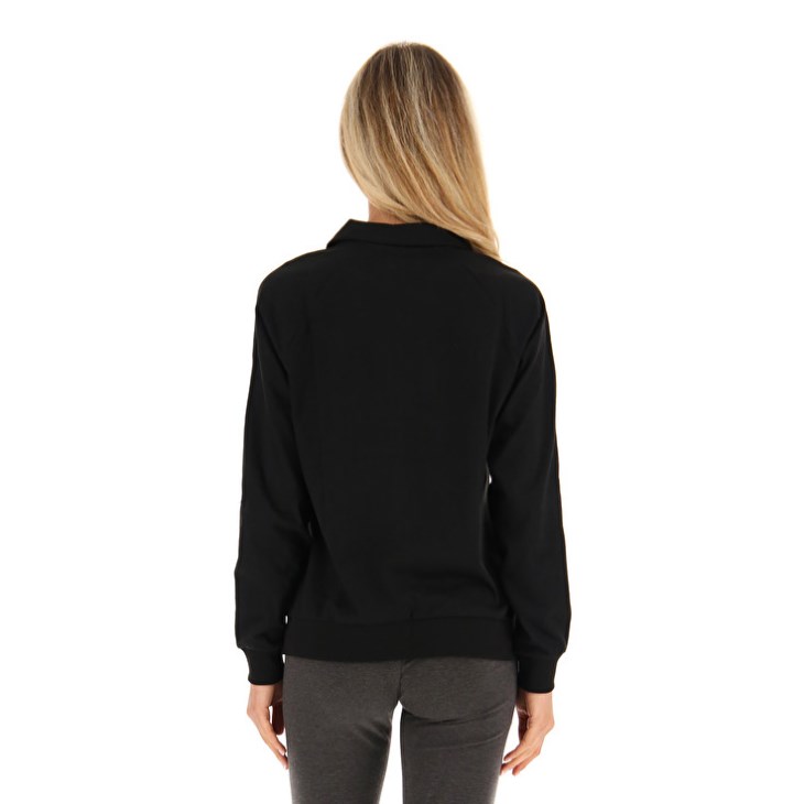 Sudadera Lotto Msc W FZ Mujer Negras | JE187468Y2