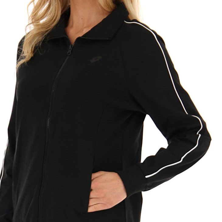 Sudadera Lotto Msc W FZ Mujer Negras | JE187468Y2