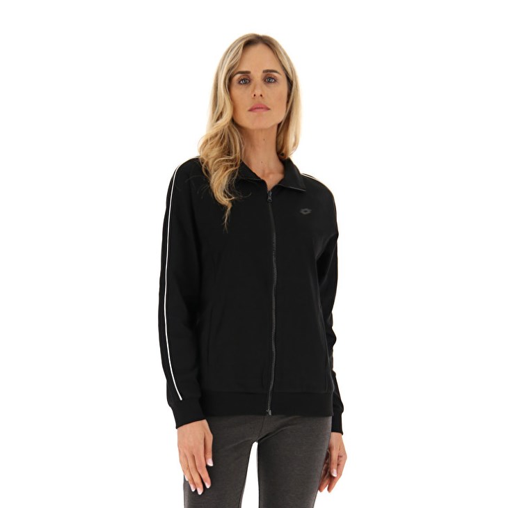 Sudadera Lotto Msc W FZ Mujer Negras | JE187468Y2