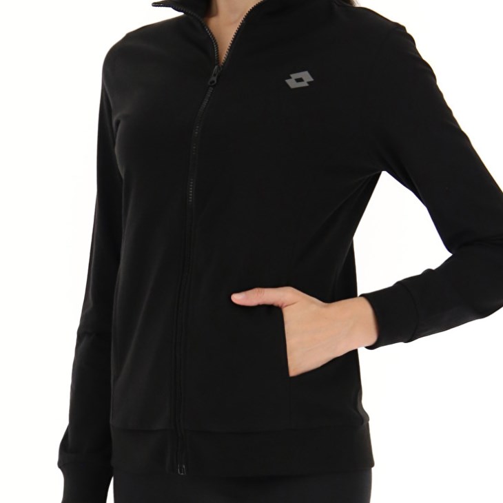 Sudadera Lotto Msc W Zip FZ Mujer Negras | BU107590O1