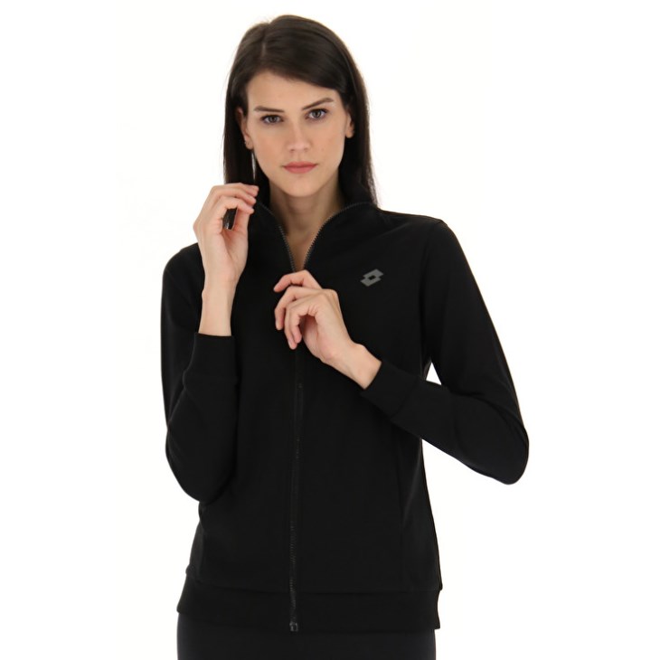 Sudadera Lotto Msc W Zip FZ Mujer Negras | BU107590O1