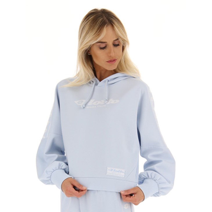 Sudadera con Capucha Lotto Athletica Due W V Sweat HD Mujer Azules Claro | RP750915X3