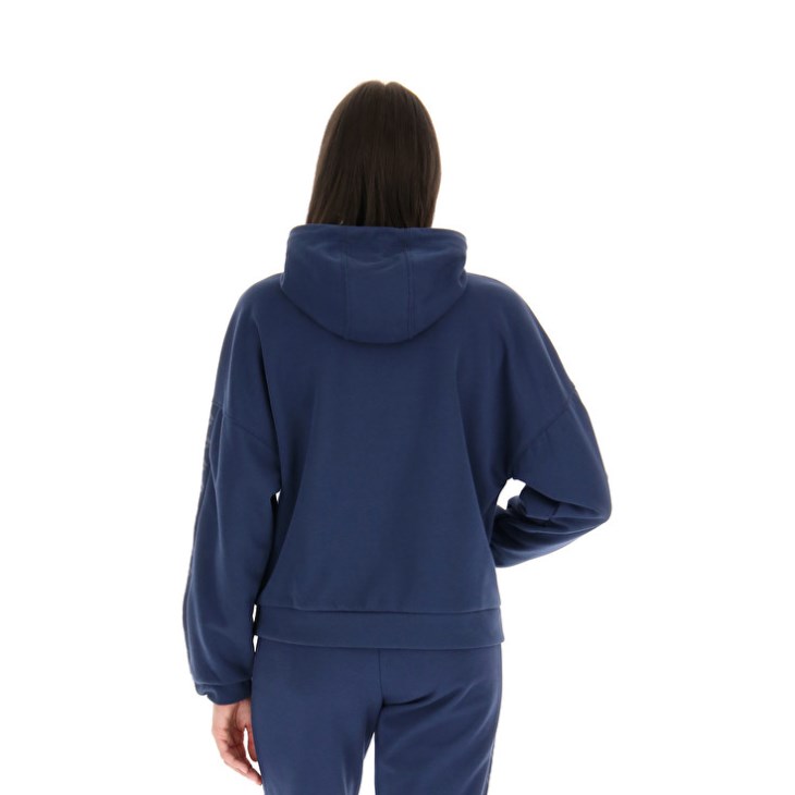 Sudadera con Capucha Lotto Athletica Due W VI Sweat HD Mujer Azul Marino Azules | BQ199569W5