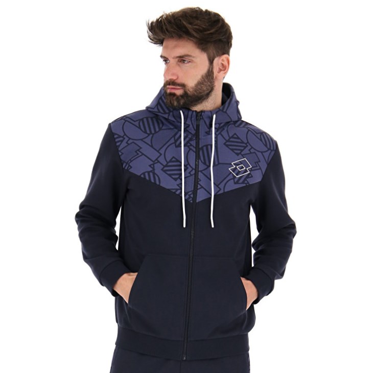 Sudadera con Capucha Lotto Athletica Prime Zip Sweat FZ Hombre Azul Marino Azules Moradas | OB127962J2