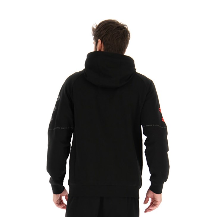 Sudadera con Capucha Lotto Logo VIII Sweat FZ HD Hombre Negras | TM946144Y1