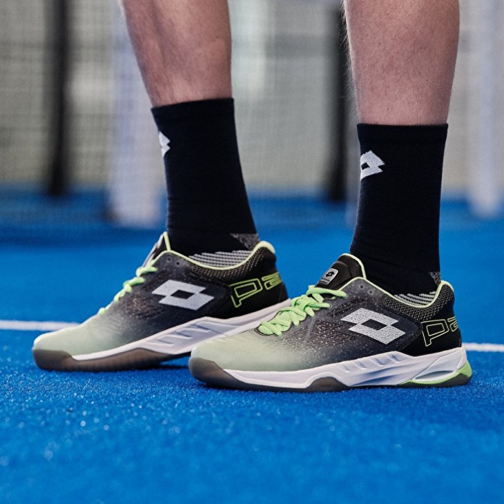 Zapatillas De Padel Lotto Superrapida 100 Hombre Verde Blancas Negras | GZ314981C0