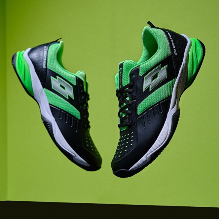 Zapatillas De Padel Lotto Superrapida 400 IV Hombre Negras Verde | BB491829I6
