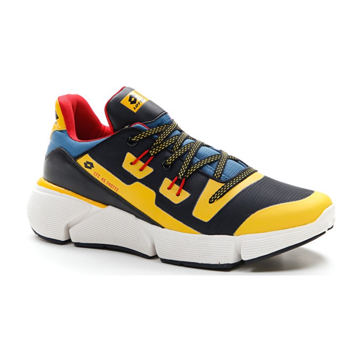 Zapatillas Deportivas Lotto Libra AMF 1 Hombre Negras Doradas Azules | TG561906Y9