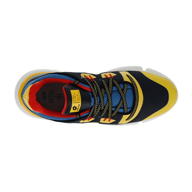 Zapatillas Deportivas Lotto Libra AMF 1 Hombre Negras Doradas Azules | TG561906Y9