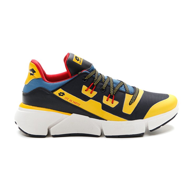 Zapatillas Deportivas Lotto Libra AMF 1 Hombre Negras Doradas Azules | TG561906Y9