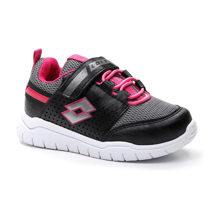 Zapatillas Deportivas Lotto Spacelite AMF INF S Niños Negras Gris Rosas | XN974517Y3