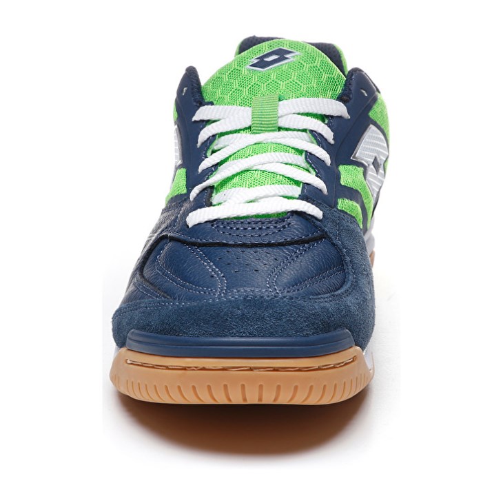 Zapatillas Fútbol Sala Lotto Tacto 200 IV Hombre Azul Marino Azules Verde | IA340854A0