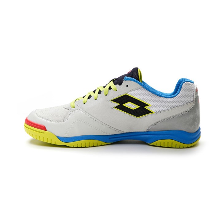 Zapatillas Fútbol Sala Lotto Tacto 200 VI ID Hombre Blancas Azules Amarillo | TO507090W2