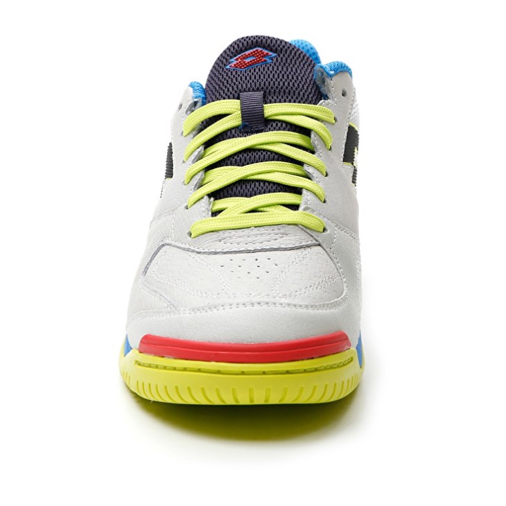 Zapatillas Fútbol Sala Lotto Tacto 200 VI ID Hombre Blancas Azules Amarillo | TO507090W2