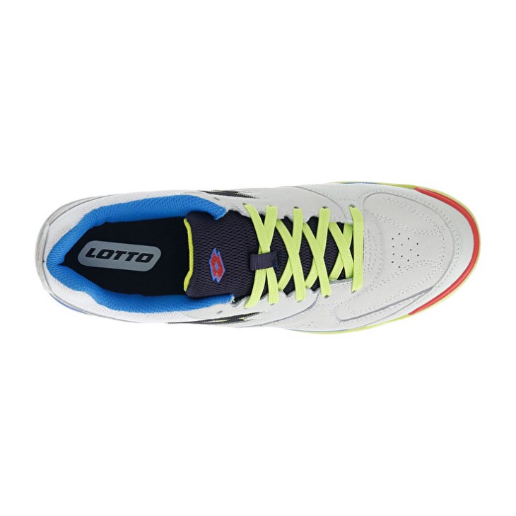 Zapatillas Fútbol Sala Lotto Tacto 200 VI ID Hombre Blancas Azules Amarillo | TO507090W2