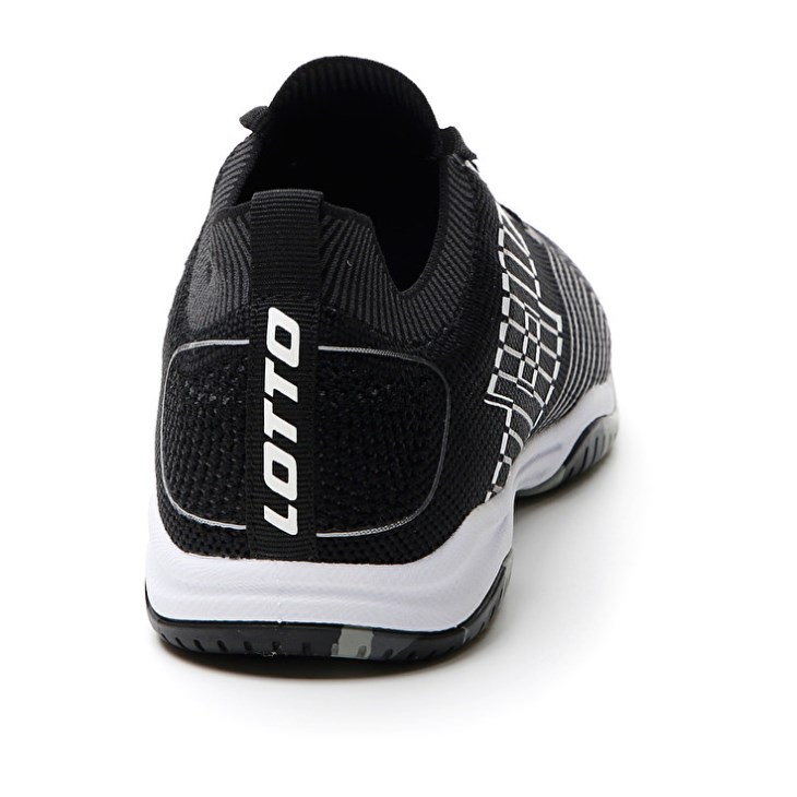 Zapatillas Fútbol Sala Lotto Tacto 250 ID Hombre Negras Blancas Gris | NO582378S3