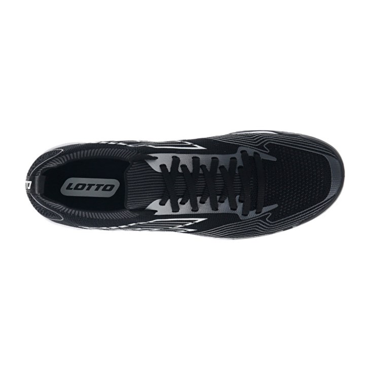 Zapatillas Fútbol Sala Lotto Tacto 250 ID Hombre Negras Blancas Gris | NO582378S3