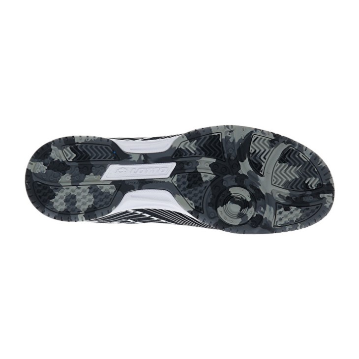 Zapatillas Fútbol Sala Lotto Tacto 250 ID Hombre Negras Blancas Gris | NO582378S3