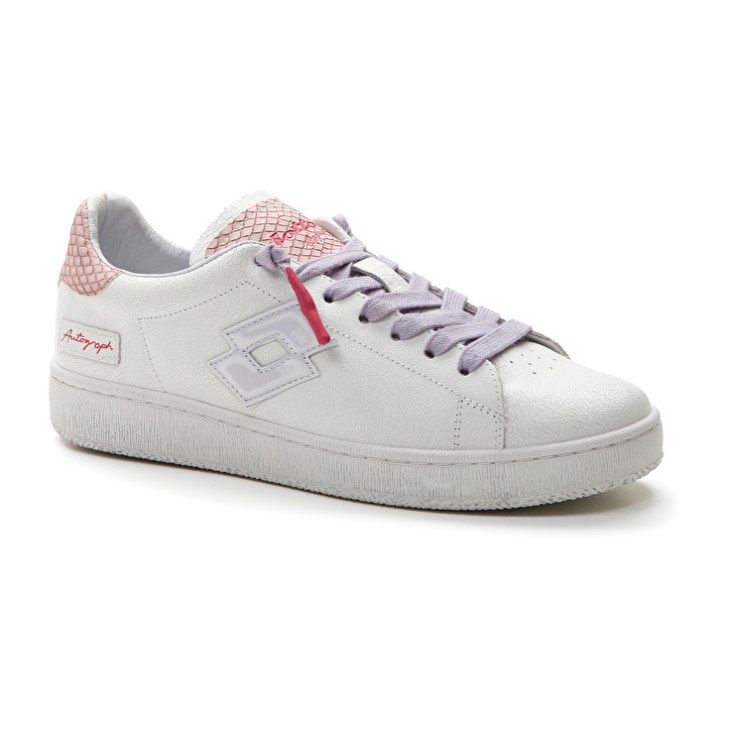 Zapatillas Lotto Autograph Crack W Mujer Blancas Moradas Coral Claro | CG598989L0