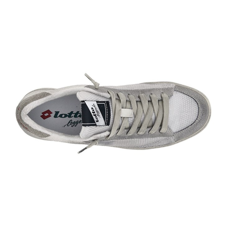Zapatillas Lotto Autograph Grid 1 Hombre Blancas Gris Oscuro Plateadas | FN043324B8