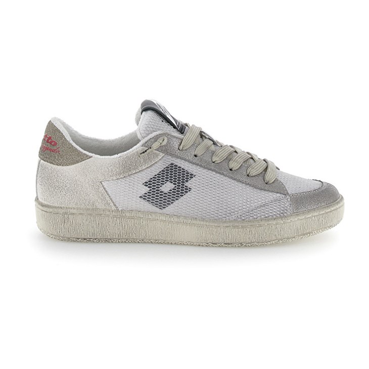 Zapatillas Lotto Autograph Grid 1 Hombre Blancas Gris Oscuro Plateadas | FN043324B8