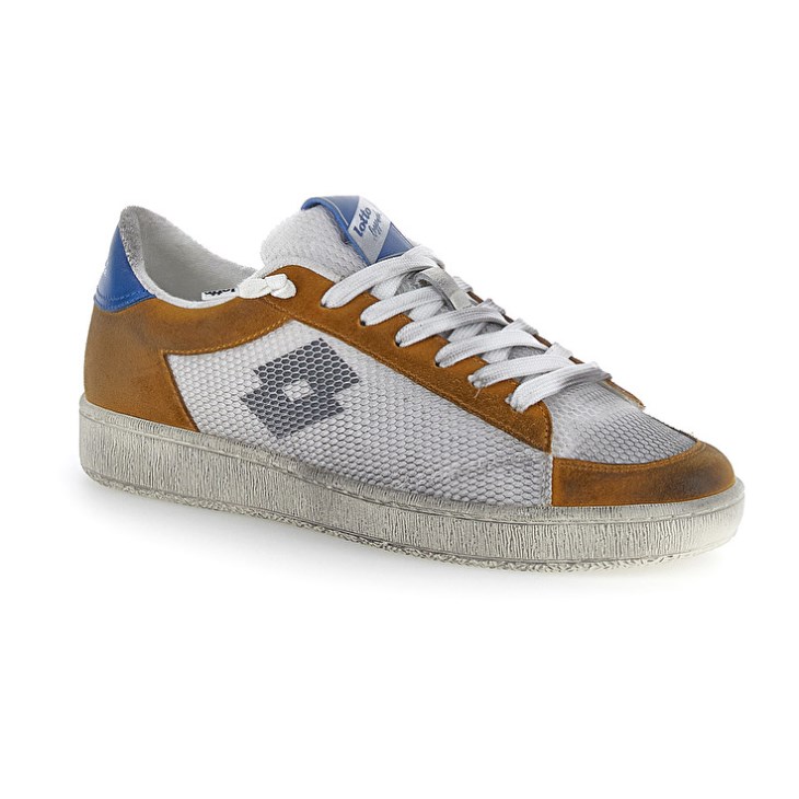 Zapatillas Lotto Autograph Grid 2 Hombre Blancas Amarillo Azules | JS708670R4