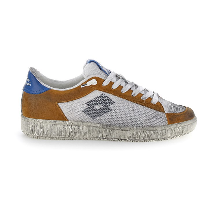 Zapatillas Lotto Autograph Grid 2 Hombre Blancas Amarillo Azules | JS708670R4